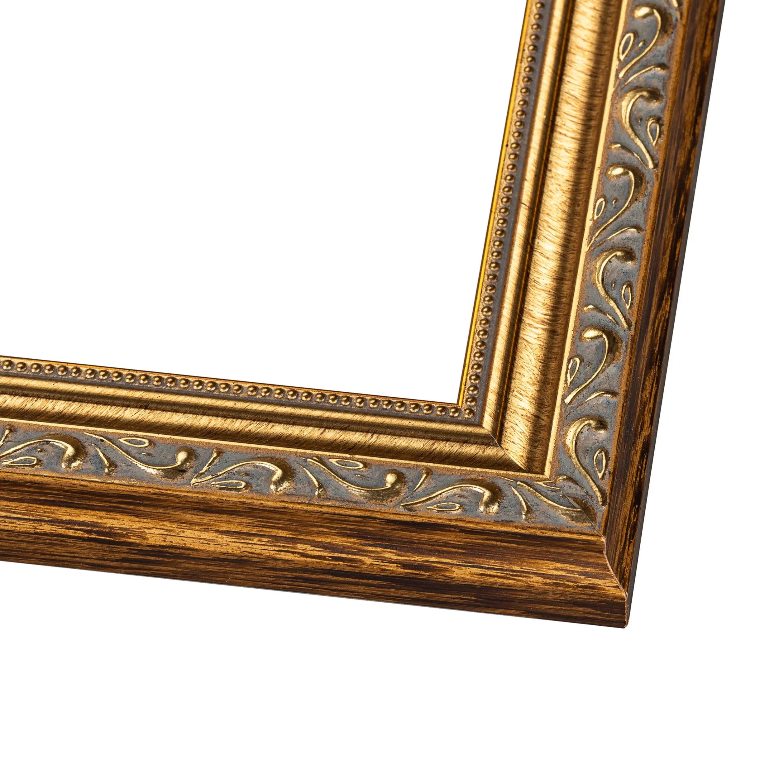 13x10 Solid Wood Antique Picture Frame with UV-Resistant Acrylic & Acid-Free Backing, Available in 4 Finishes: Bronze, Gold, Silver, and Gold with Black