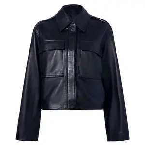 Vesper Modern Utility Leather Jacket for Women