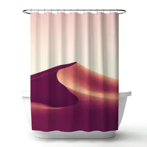 MWW C1SC7174Y74SUK Polyester Shower Curtain, 71x74 in Setting Sands Purple, Washable with Hook, Stylish Household Items Decor for Home (Bathroom Supplies), Home Essentials