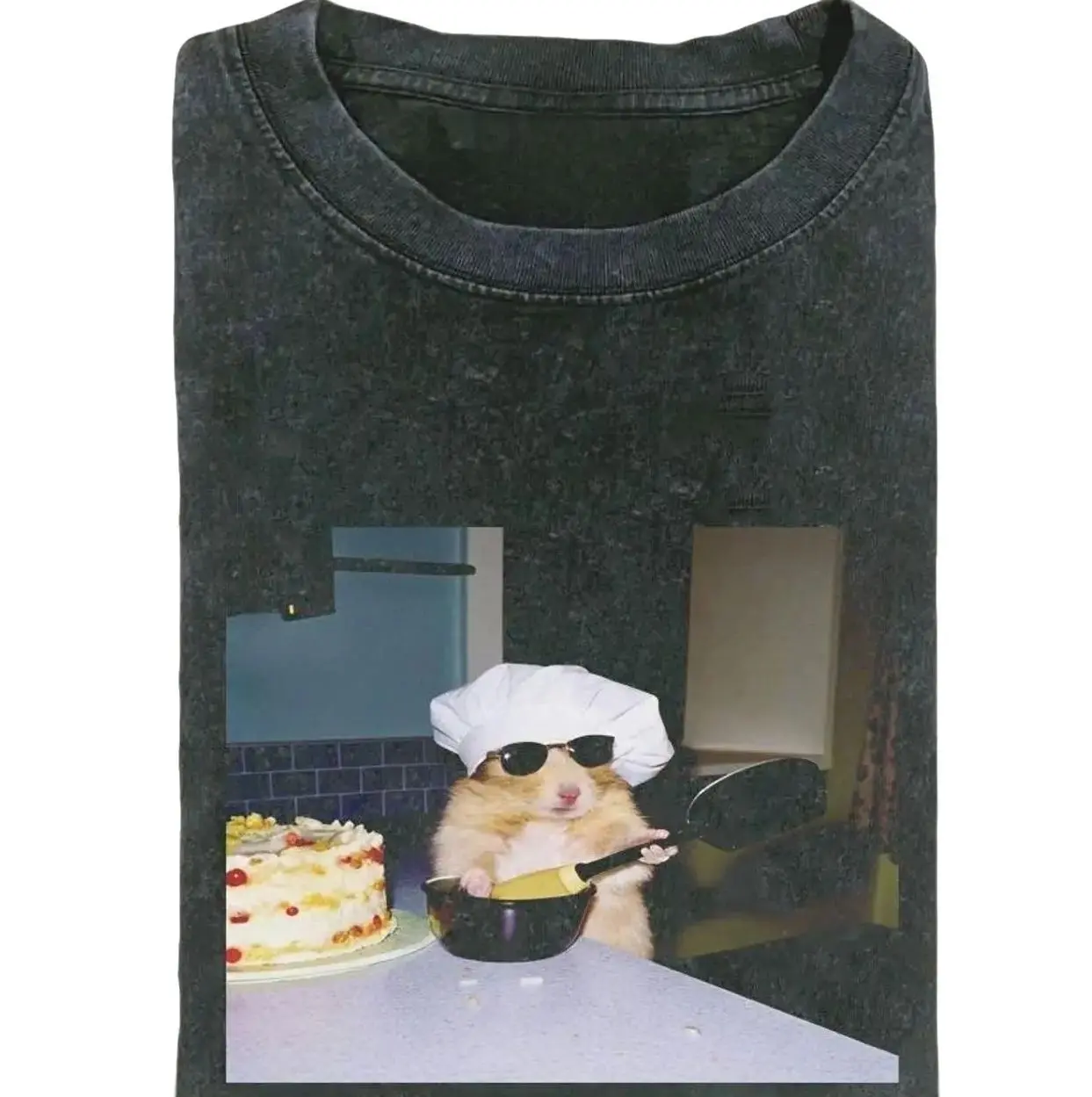 Vintage Chef Hamster Cooking Meme Graphic Tee, Master Chef Pet Aesthetic, Kitchen Vibes Shirt, Funny Food Lover, Unisex Meme Cringe Funny Shirt, Menswear Womenswear Streetwear Cotton Comfort