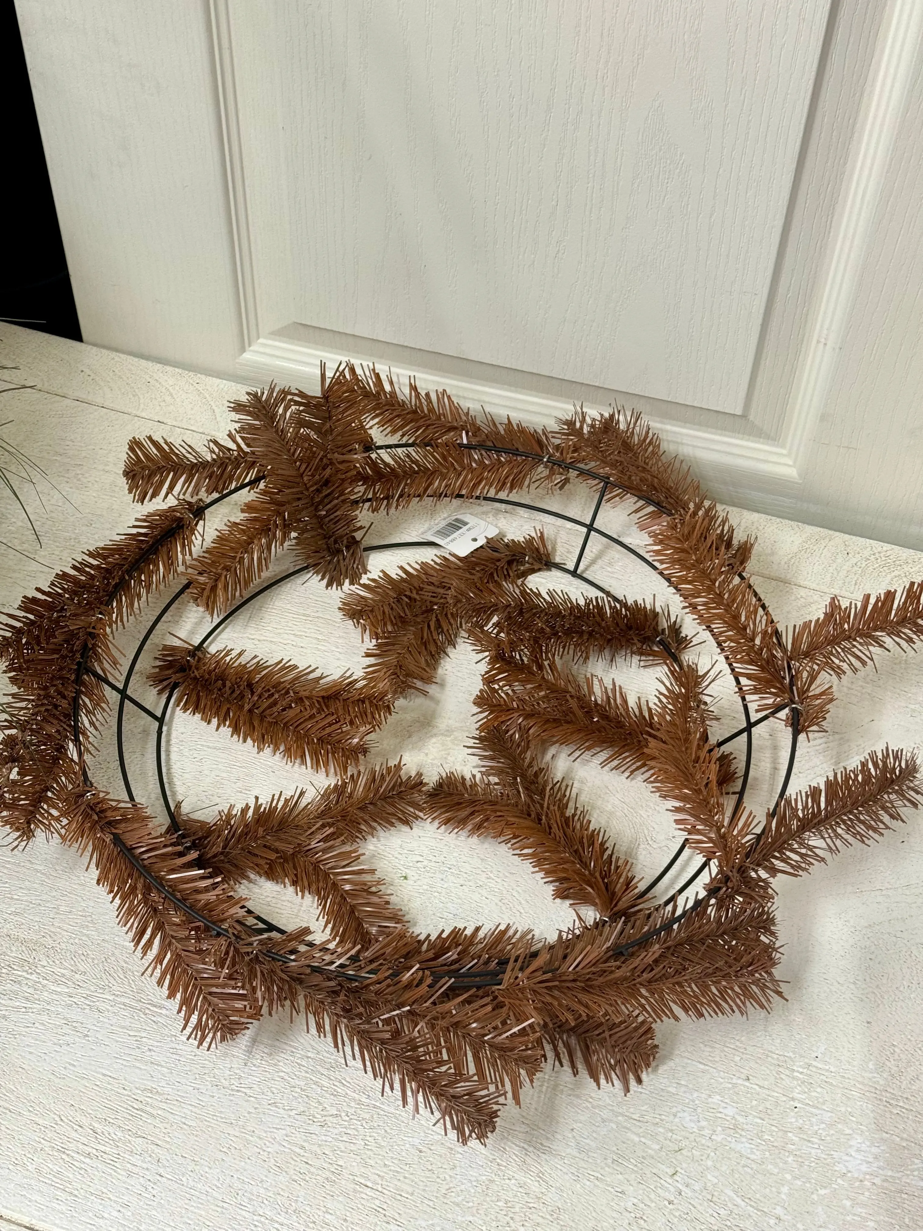 15 Inch By 25 OAD Chocolate Work Wreath Form