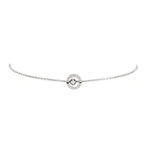 Pre-owned Chanel Coco Crush Letters Bracelet 18K White Gold with Diamond by Rebag