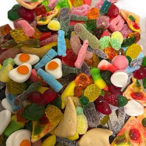 Keezy Sweet Treatz Halal Pick-N Mix Sweet & Sour Variety Gummy Candy - Unique Flavor Experience with Sour and Sweet Candies - Bonbon, Chewy, Fruit, Snack Ring