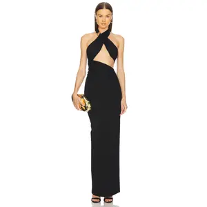 Michael Costello x REVOLVE Victoria Gown in Black
