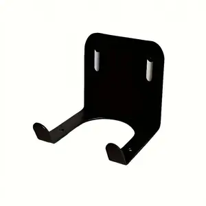 Heavy-Duty Steel Lawn Mower Wall Mount, Easy to Install Garage Organizer, Yard Tool Organizer, For Lawn Mower & Hedge Trimmer, Black Metal Tool Storage Hook with Vent Slots