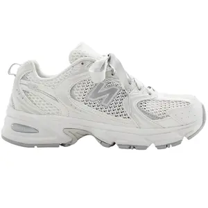 New Balance 530 Ribbon Laces White Beige Silver Women's Sneaker Authentic Original Exclusive Athletic Sports Walking Trainer Chunky Mesh Unisex Shoe