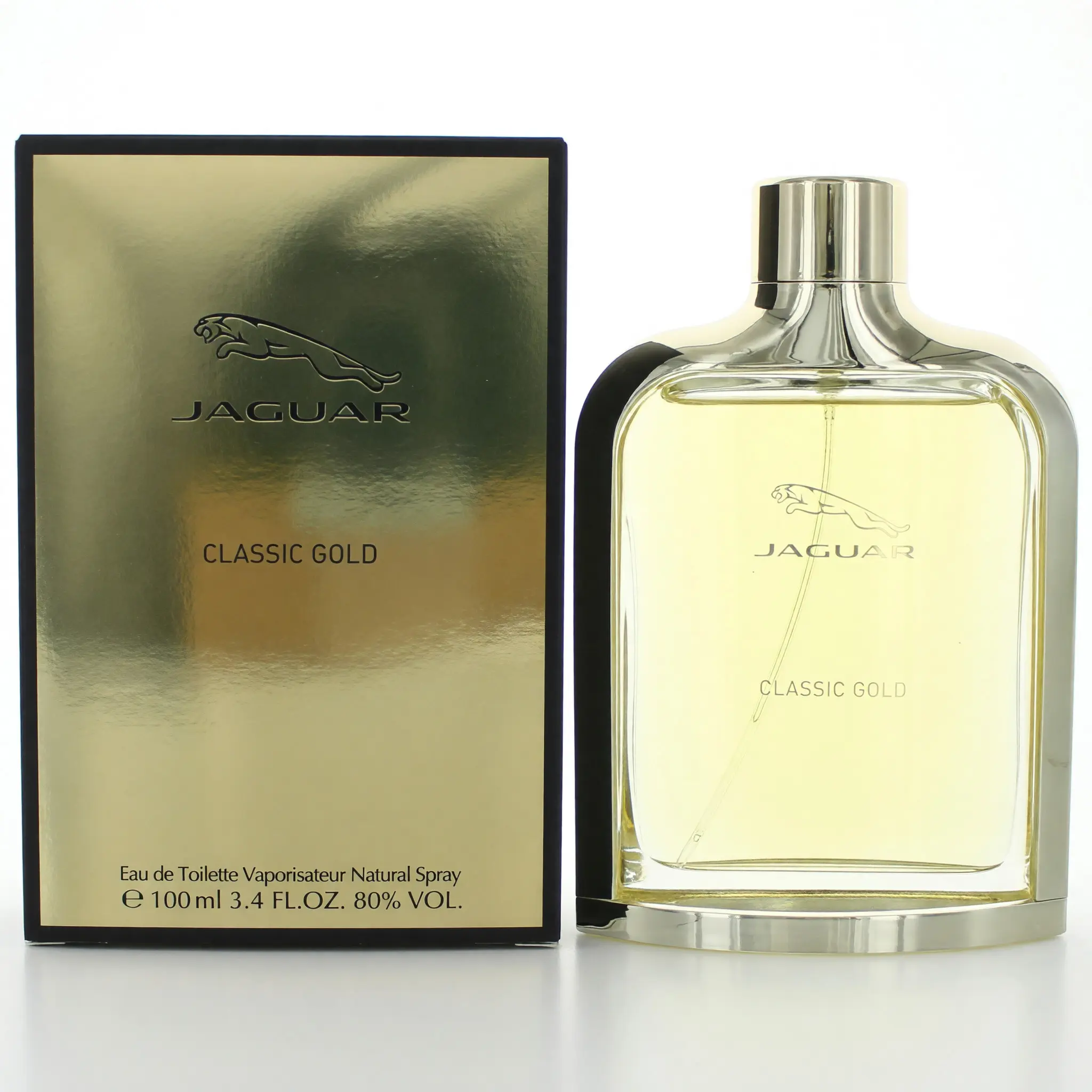 Jaguar Classic Gold by Jaguar, 3.4 oz EDT Spray for Men, Citrus Cologne Men's Fragrance, Floral Citrus Scent Men's Fragrance
