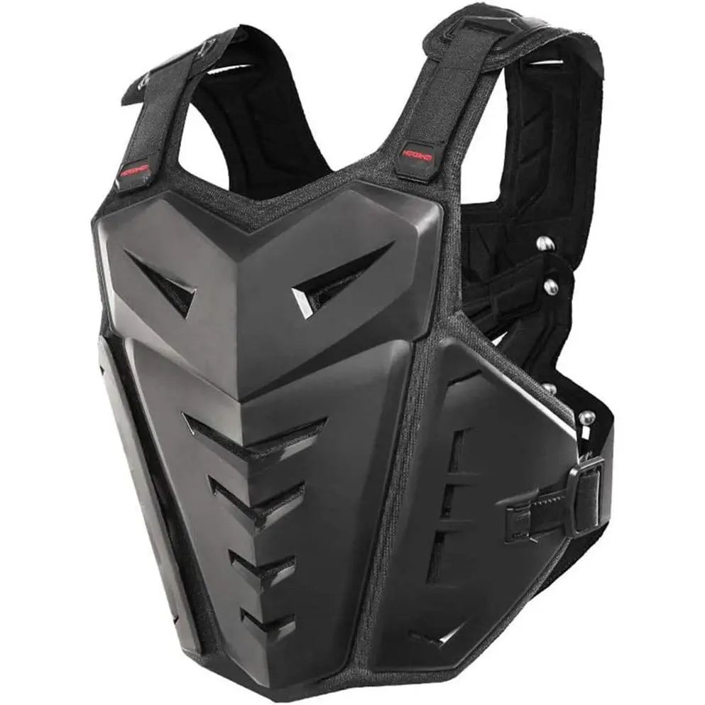 Unisex Sleeveless Synthetic Protective Chest Protector - Dual Sport Armor Guard Vest for Street Riding, Off-Road Racing with Manufacturer Warranty
