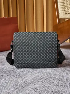 Geometric Pattern Luxury Crossbody Bag, Business Commute Style, Fits Tablet Phone Sunglasses, Anti-Loss Metal Buckle Design, Commuter Crossbody Bag