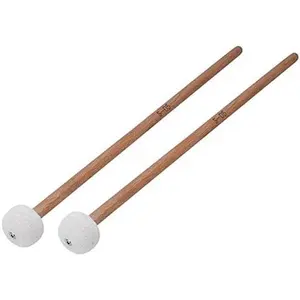 2Pcs Snare Drum Timpani Stick Mallet Soft Felt Mallet with Wooden Handle for Percussion Instrument Accessories