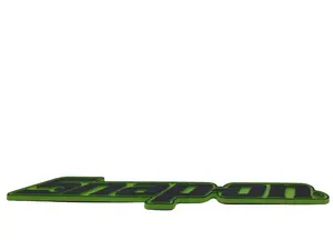 Snap On Tool Box Logo Emblem Matte Black with Green Badge 8 Inch Plastic Decal for Tools New Condition