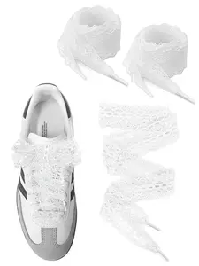 Solid Color Lace Shoelaces, Fashionable Shoes Laces for Women's Sneakers, Casual Shoes Accessories for Outdoor Sports, Footwear Lace