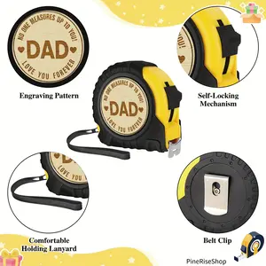 5M Self-Locking Retractable Steel Tape Measure, Wear-Resistant Portable Measuring Tool, Ideal Father's Day Gift for Men for Outdoor Use