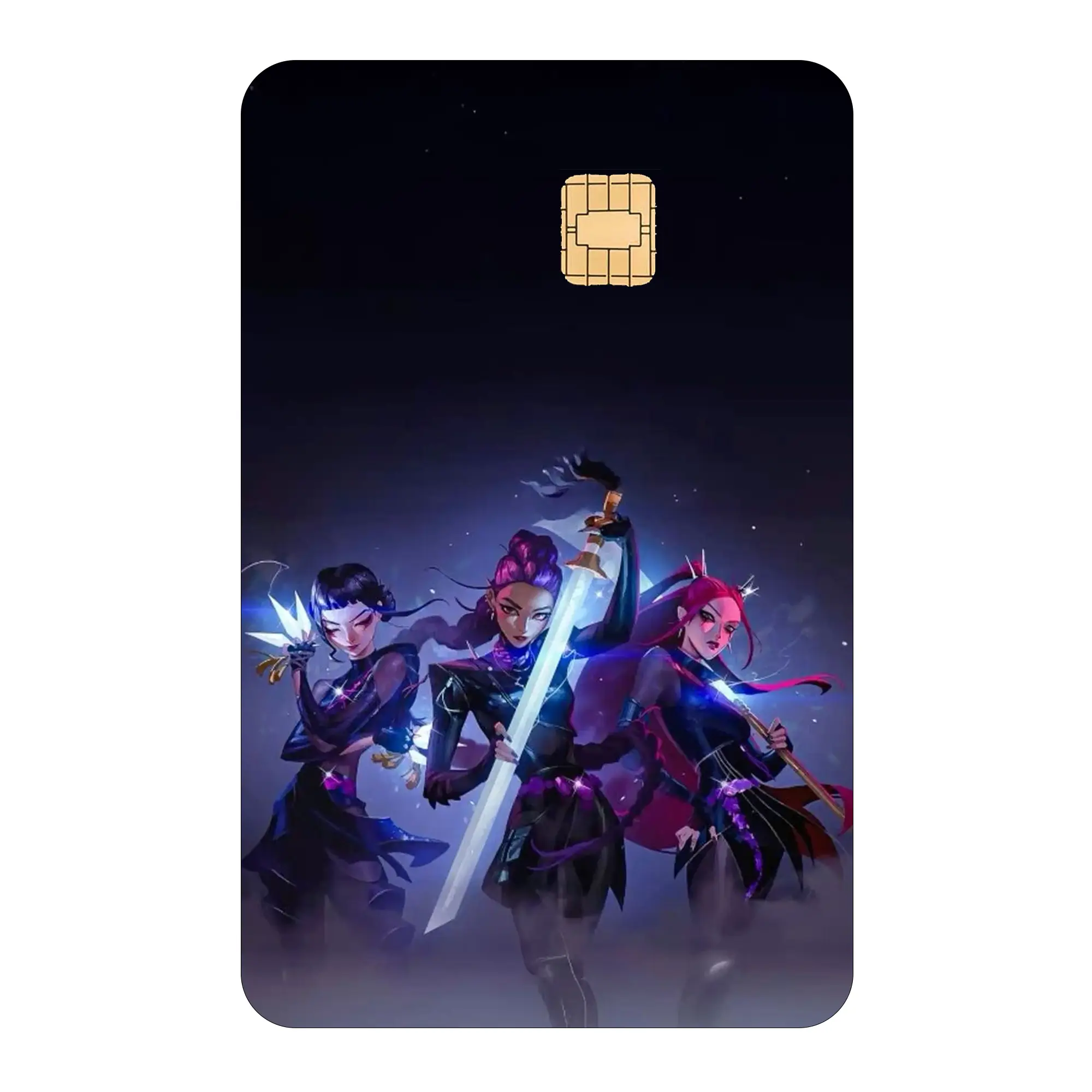 K-Pop Demon Hunters Credit Card Sticker, Fantasy KPop Card Skin, Korean Idol Inspired Debit Card Cover, Fan Gift