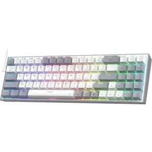 Wired RGB Gaming Keyboard, 78 Keys Compact Mechanical Keyboard w/100% -Swap Socket, Free-Mod Plate Mounted PCB & Dedicated Arrow Keys