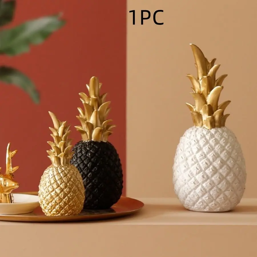 Golden Pineapple Decorative Piece, Living Room TV Stand Desk Ornament, Home Décor Item, Bedroom Decoration, Home Ornaments, Decorations And Ornaments, Single Piece