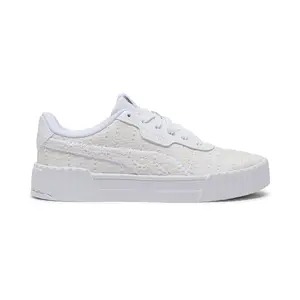 PUMA Womens Carina 3.0 Lace Up Sneakers Shoes Casual - White