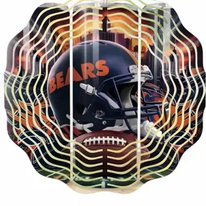 Chi Football Wind Spinner - Sleek Design Football Shape Spins Gracefully in Breeze Versatile for Living Room Bedroom Office Sports Decor