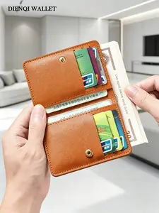 Men's Slim Leisure Bank Credit Card Holder, Credit Card Organizer, Mini Minimalist Bifold Wallet, Anti-Lost Card Bag, Ultra-Thin Wallet for Men and Women