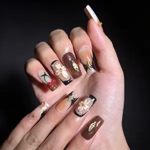 Echo Nails NEW DROP Collection Handmade Press On Nails | 10PCS Reusable | Salon Quality 3D Flower Rhinestones Press-Ons | Nail Art Charm