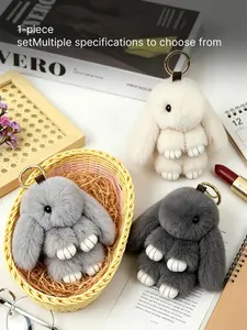 A soft, cute plush lop-eared rabbit keychain charm, suitable for daily wear, vacation dates, and other occasions, and also a delightful and exquisite little gift, Cute Charms Keychain