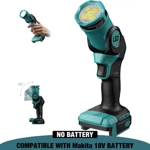 Cordless LED Work Light for Makita 18V Battery, Two Levels Adjustable Up to 800 Lumens with Low Voltage Protection, 90 Degree Rotating Wide-angle Lighting for Workshop, Camping, Outdoor