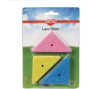Super Pet Kaytee Lava Bites Chew Toy for Chinchillas, Hamsters and Gerbils, 3 Pack