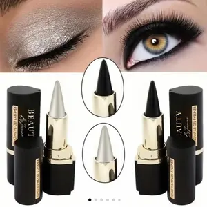 2 pcs Eyeliner and Eyeshadow Set Silver and Black with Gold Accents for Defined Look Beauty Essentials