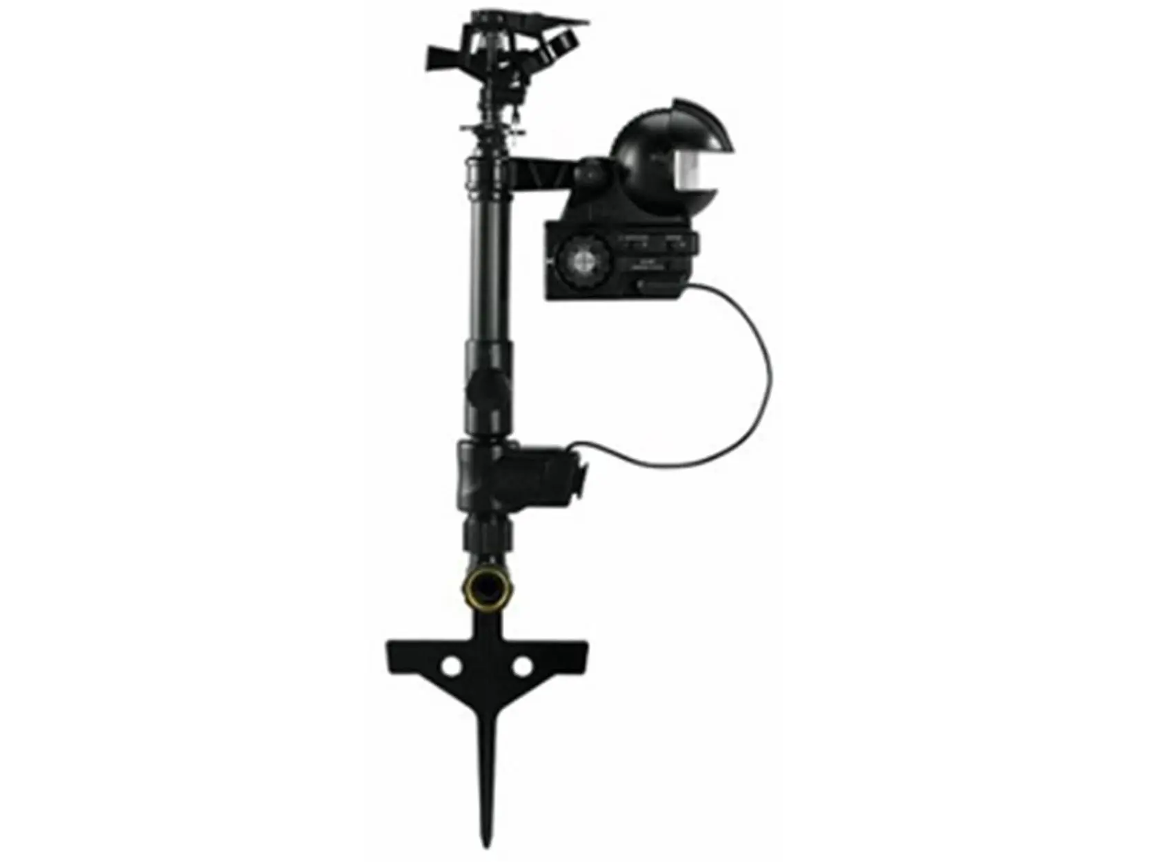 Mounted Motion Sensor Activated Impact Sprinkler with Motion Trigger, Sturdy Zinc Spike, Adjustable Sensitivity, 2.9 lbs, 6.3x6.6x12.1 in, for Gardening Watering & Irrigation System Sprinklers