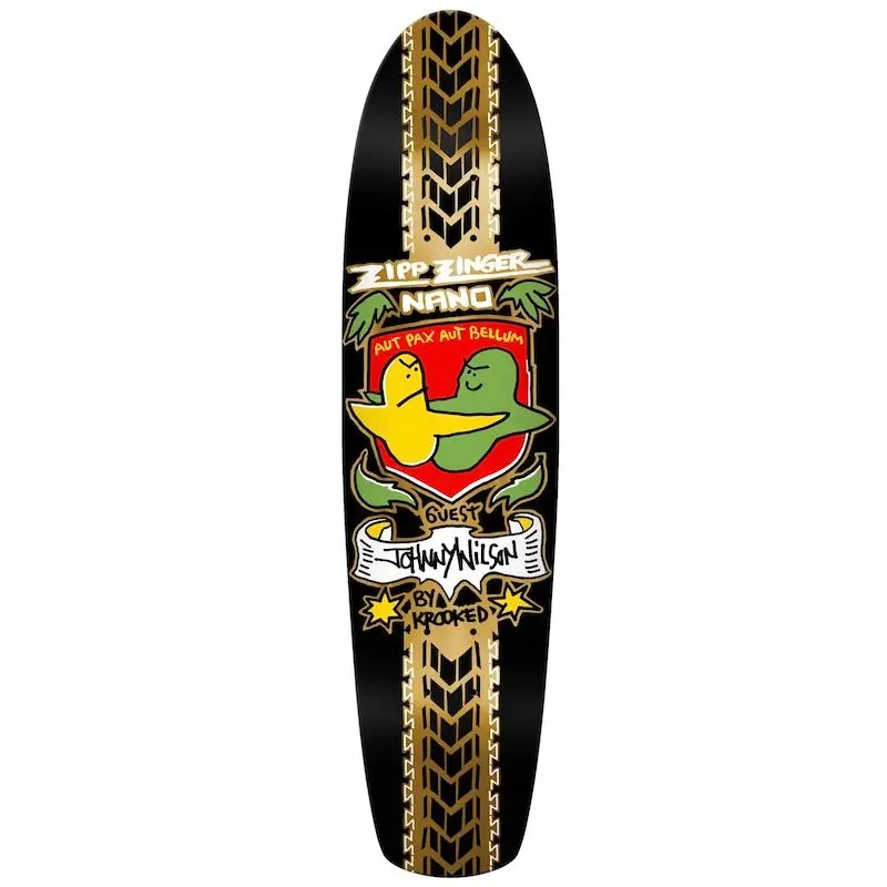Krooked Johnny Wilson Zipp Zinger Nano Pro Rider Skateboard, 7.37" Deck