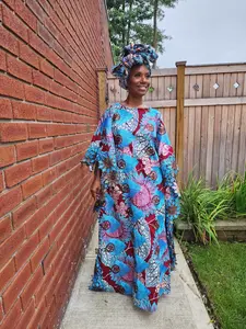 The Nora Kaftan, Boat Neck Colorful Dress, Modest Church Dress, Floral Kaftan, Mother of the Bride Dress