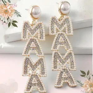 MAMA Earrings - Unique Mother's Day Gift, Cool Gift Idea for New Mom or Baby Shower, Perfect Daughter to Mom Gift