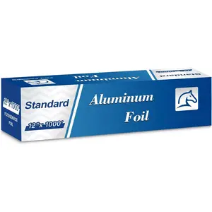 Foil Standard 12 inch Wide, 1000 FT  Safe Foil Wrap for Cooking, Baking, Grilling,  Service   Foil Roll (12"x1000', Standard-1 Count)
