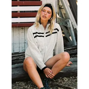 Overstayed Zip Through Cardigan Grey