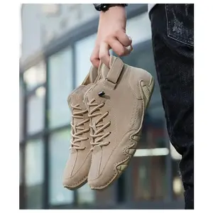 Unisex High-Top Leather Sneakers| Retro Street Style Boots| Lightweight Comfort Walking Shoes| Breathable Casual Fashion Trainers for Men & Women👟🔥
