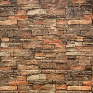 7mm Thick Anti-Collision self 3D Wall Panels Peel and Stick,10-Pack 57 Sq.Ft Antique Faux Brick Wall Panels Foam Faux Stone Wallpapers for Bedroom (10, Style A)
