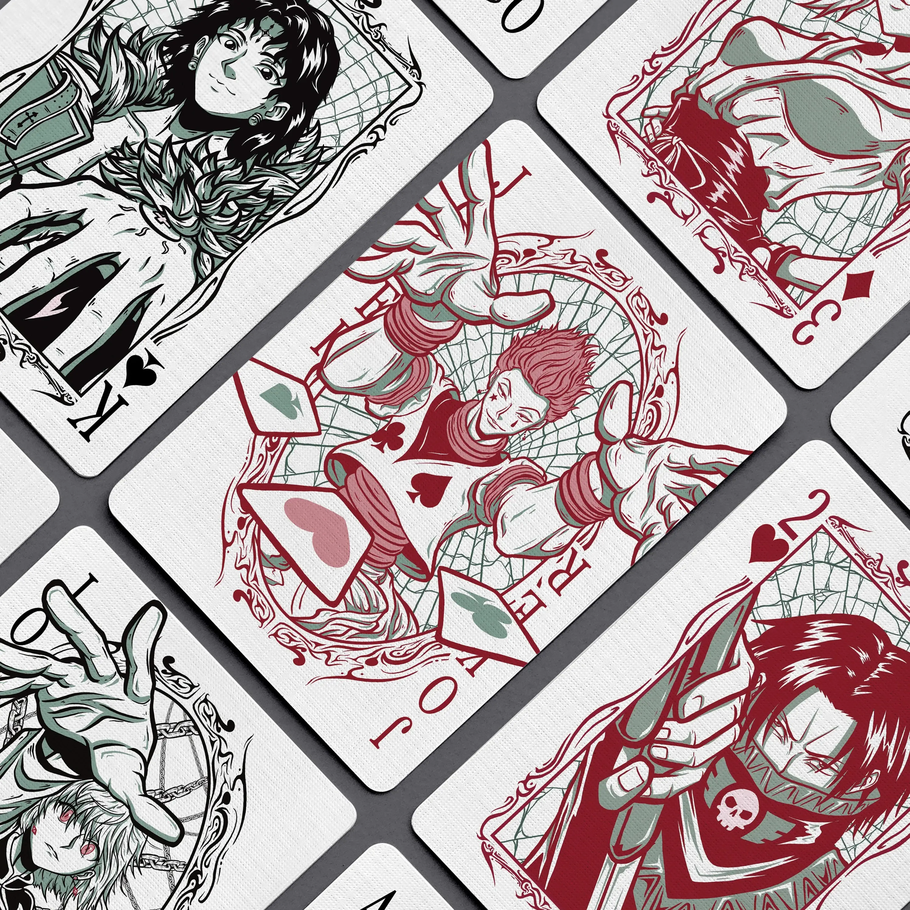 Hunter x Hunter Playing Cards Deck, Gon Killua Hisoka Art, Illustrated Anime Manga Collectible Gift
