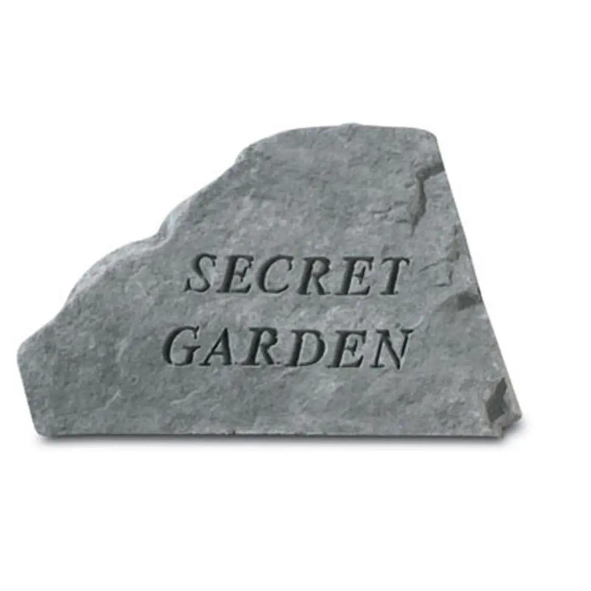 Kay Berry Inc. Engraved Text Secret Garden Cast Stone Wall Mount Accent, 11.25in x 7.5in Weatherproof Outdoor Garden Statue with Cast-In Back Hangar