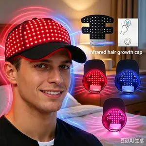Laser Hair Growth Cap - Red Light Therapy for Hair Regrowth & Thinning - 3 Wavelength Modes, Blue Light Scalp Care - Wireless & Portable Hair Loss Treatment for Men & Women