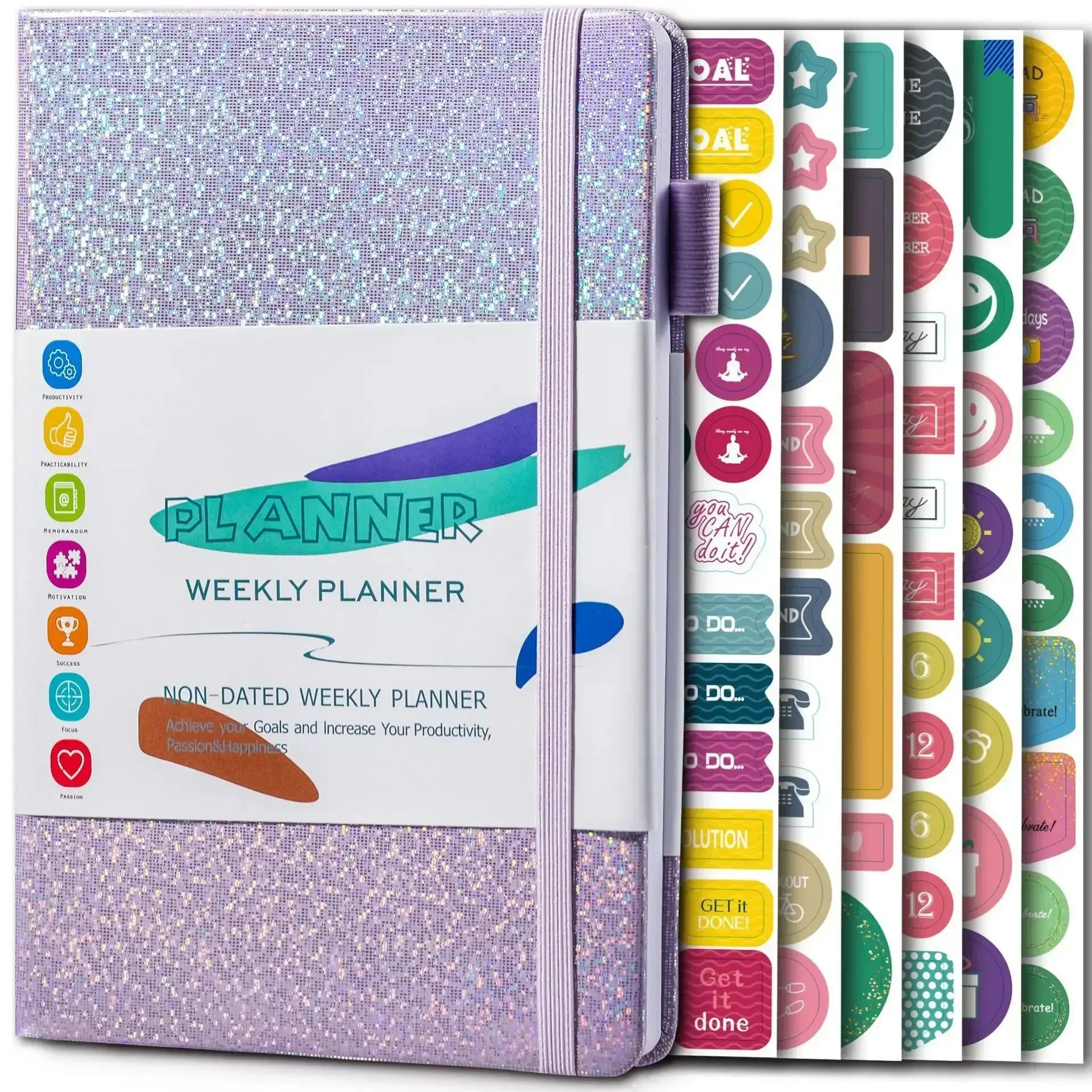 Hit Notebook Increase Goals Diary 2024 Productivity Management Planner Monthly Agenda Organizer To Weekly Time