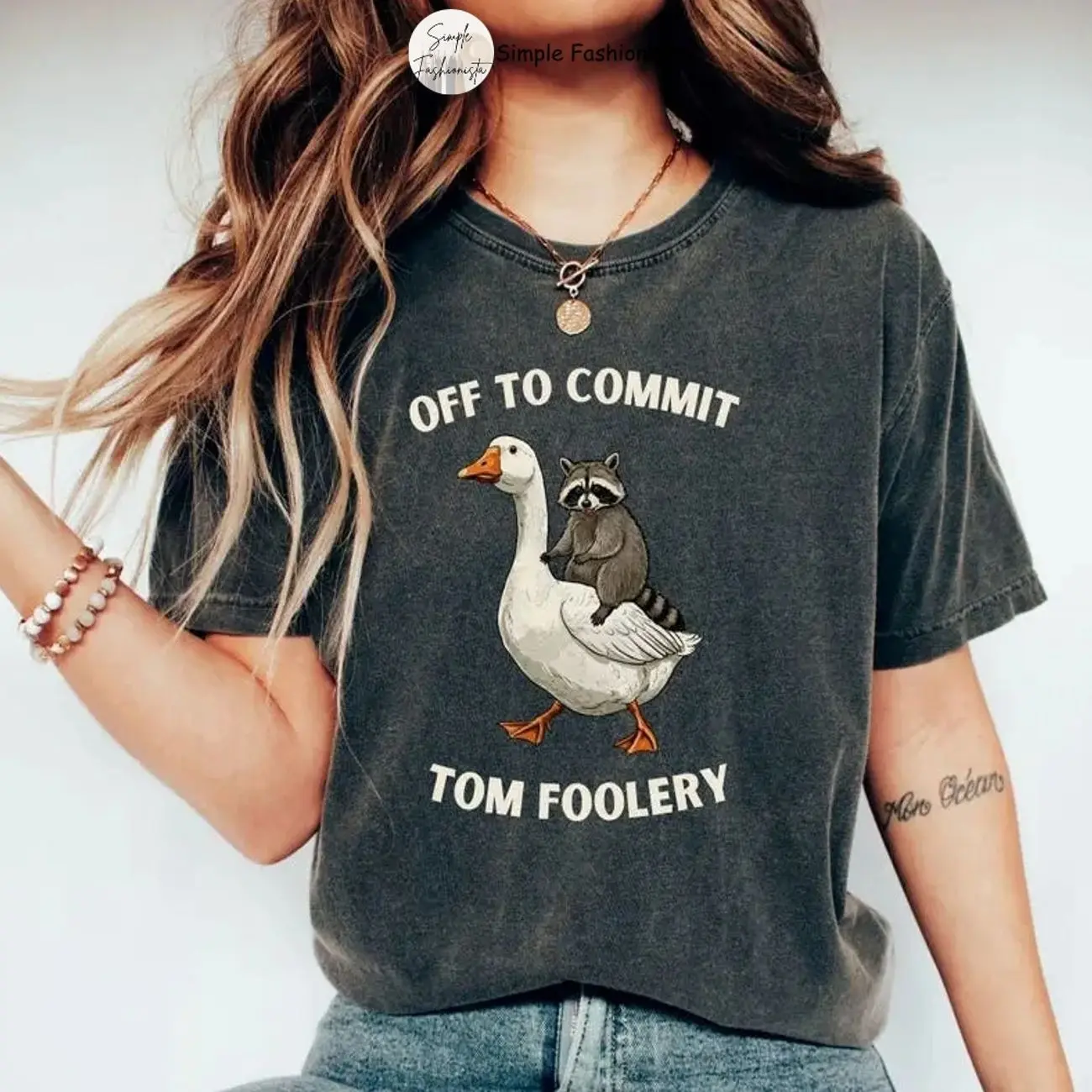 Comfort Colors Off to commit tom foolery Funny Raccoon Shirt, Graphic Raccoon Shirt, Raccoon Meme Shirt, Cozy Raccoon Shirt, Meme Tshirt