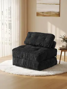 【CategorySelect】ONBRILL 4-in-1 Corduroy Convertible Sleeper Chair - Foldable Sleeper Sofa, Pull Out Sofa, Compact 1-Person Portable Floor Lounger for Living Room