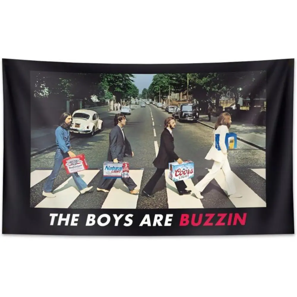 Colorful The Boys Are Buzzin Print Tapestry - Durable Home Bedroom Wall Hanging, Mandala Skull Tree Design, Trippy Dorm Decor, Machine Washable College Gift, Independence Day Present