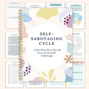 Self-Destructive Cycle Workbook, Break Self-Destructive Patterns, Habit Reformation, Mental Health Journal, A5 Size Minimalist Planning Book, Reflection, Planner