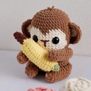 Adorable Monkey Crochet Tutorial - Amigurumi Stuffed Animal Craft for Beginners, Easy to Follow, Perfect for Kids and Adults