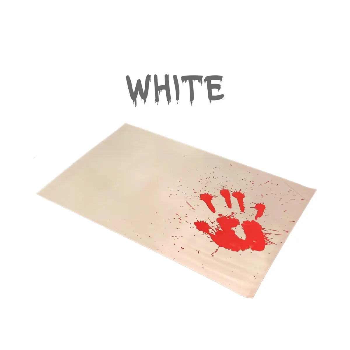 Halloween Blood Bath Mat Bloody Footprint Color Changing Scary! Water Activated Soft Decor