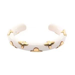 Pre-owned Louis Vuitton Resin / Acrylic Small Leather Goods Monogram Bangle