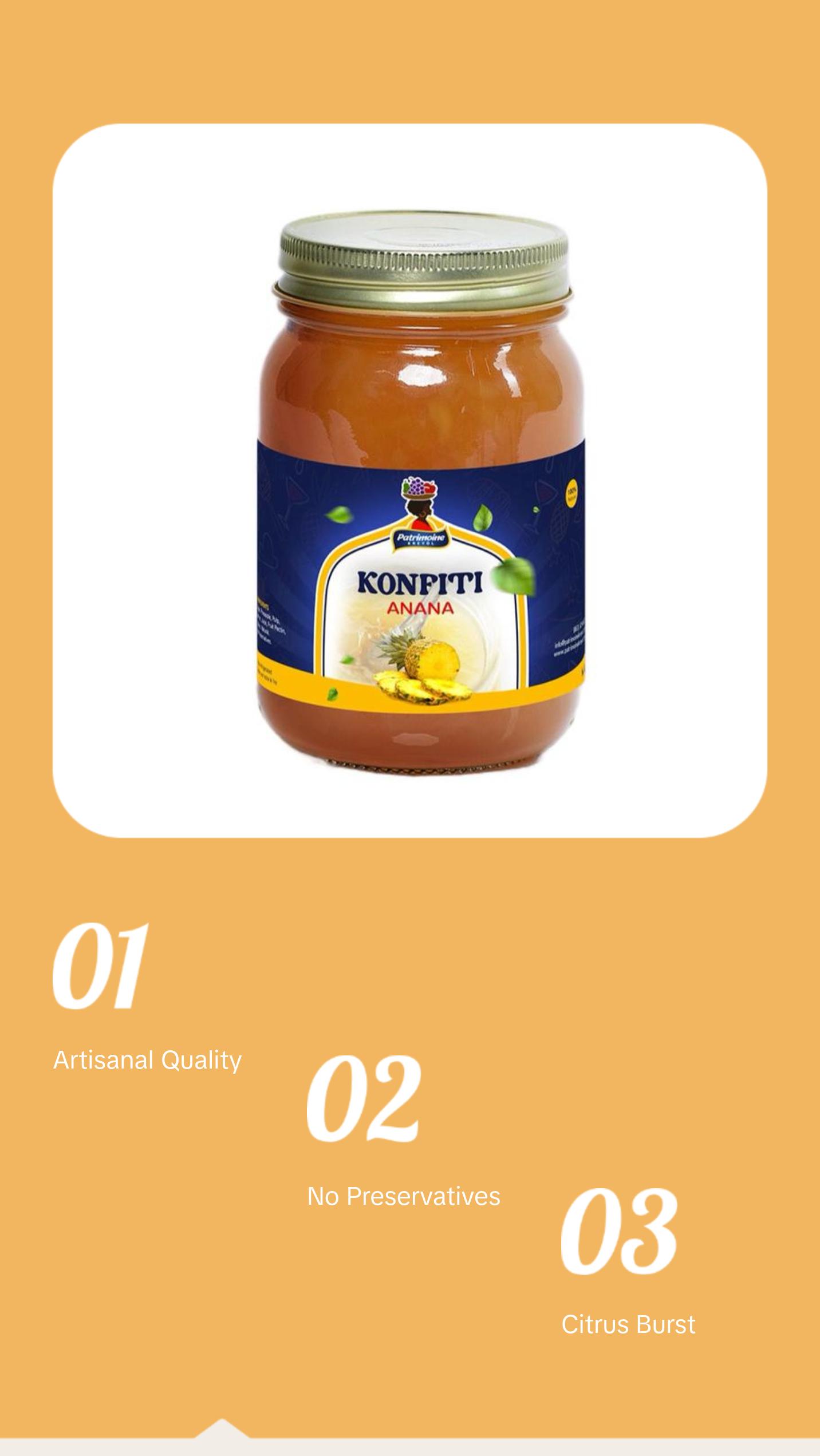 Konfiti Natural Snack Flavor Sweet Fruit Dessert - Grapefruit Jam with Citrus Notes - Artisanal Spread for Breakfast, Brunch, and More - Tangy, Sugar, Perfume, Fresh