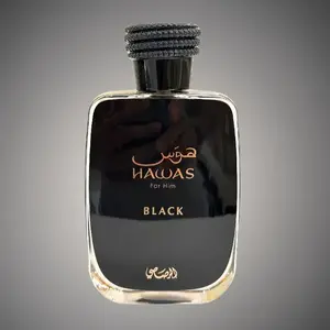 Rasasi Hawas Black for Men Eau de Parfum Spray 3.4 Ounce 100ML Fragrance for Everyday Wear