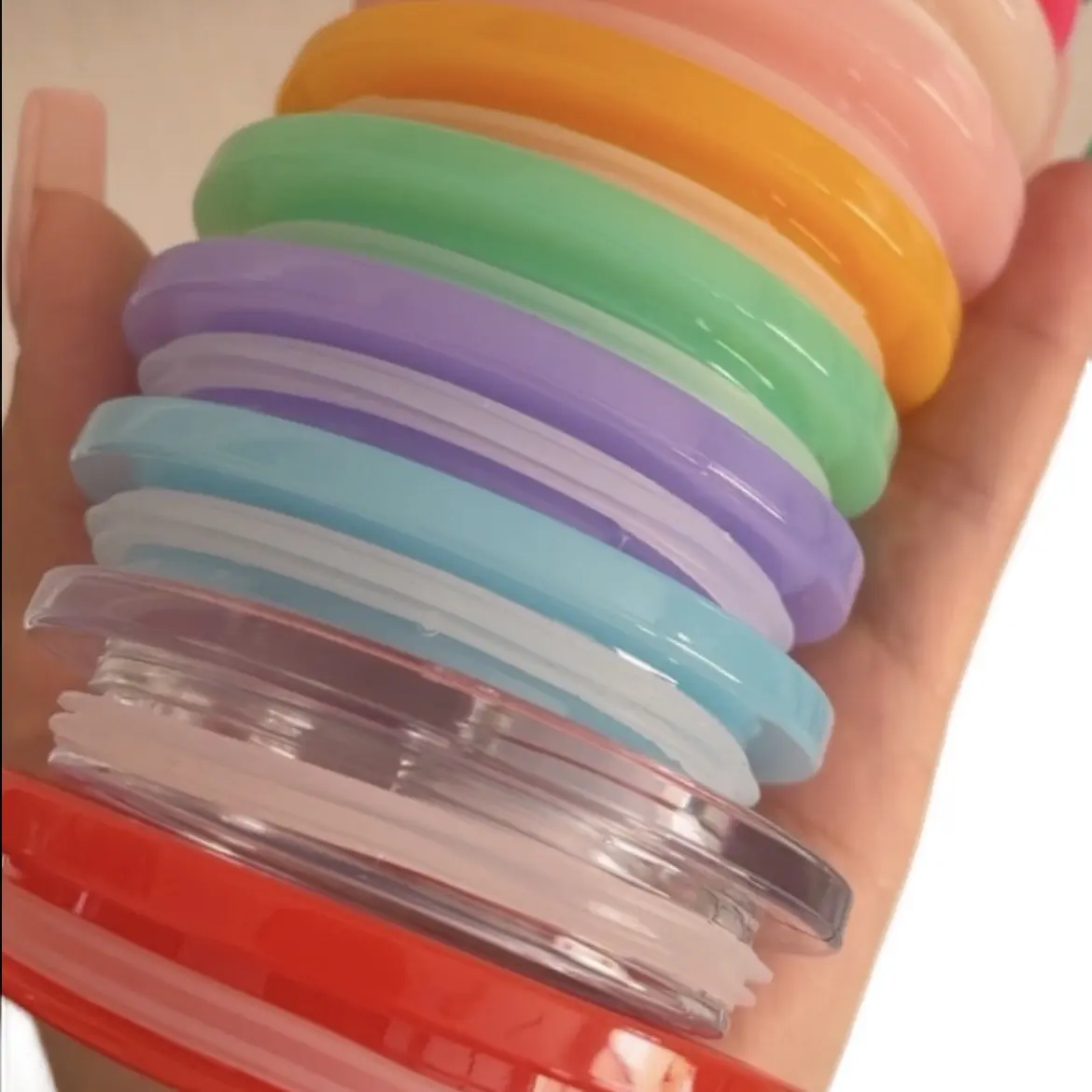 Acrylic colored lid for 16oz glass can